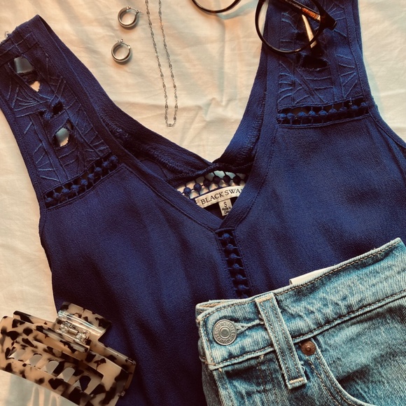 Boho Blouse - Blue S - Picture 1 of 4